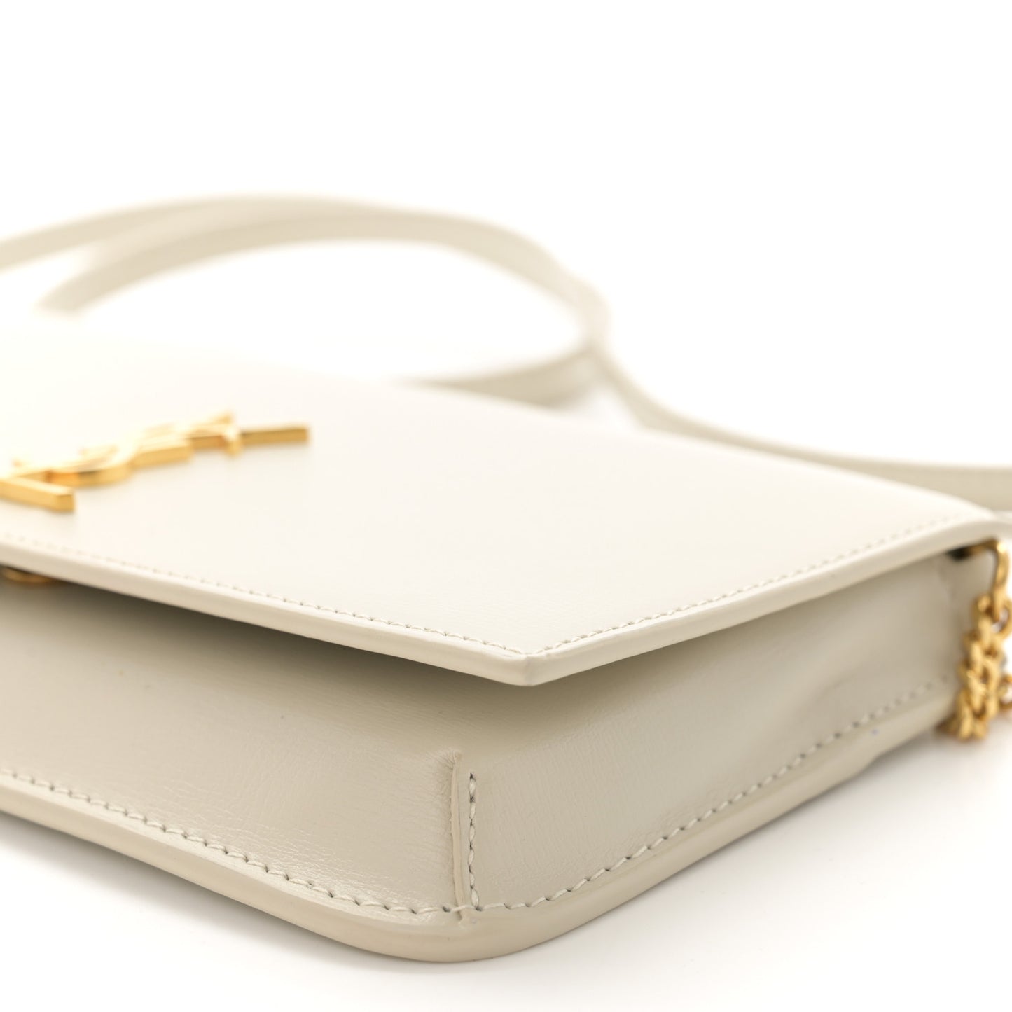 Smooth Calfskin Monogram Phone Holder Crossbody Crema Soft