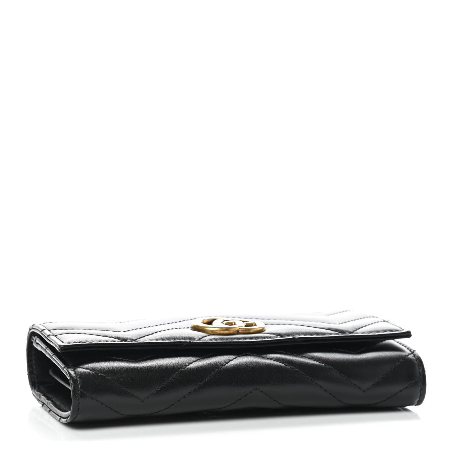 Calfskin Matelasse GG Marmont Continental Wallet Black