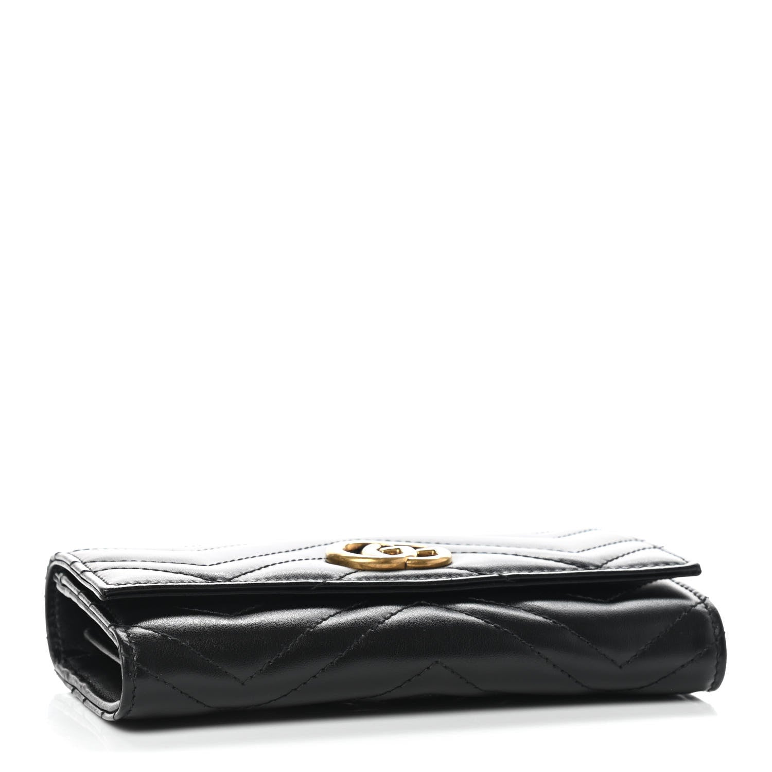 Gucci Calfskin Matelasse GG Marmont Continental Wallet Black 4 of 7