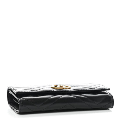 Gucci Calfskin Matelasse GG Marmont Continental Wallet Black 4 of 7