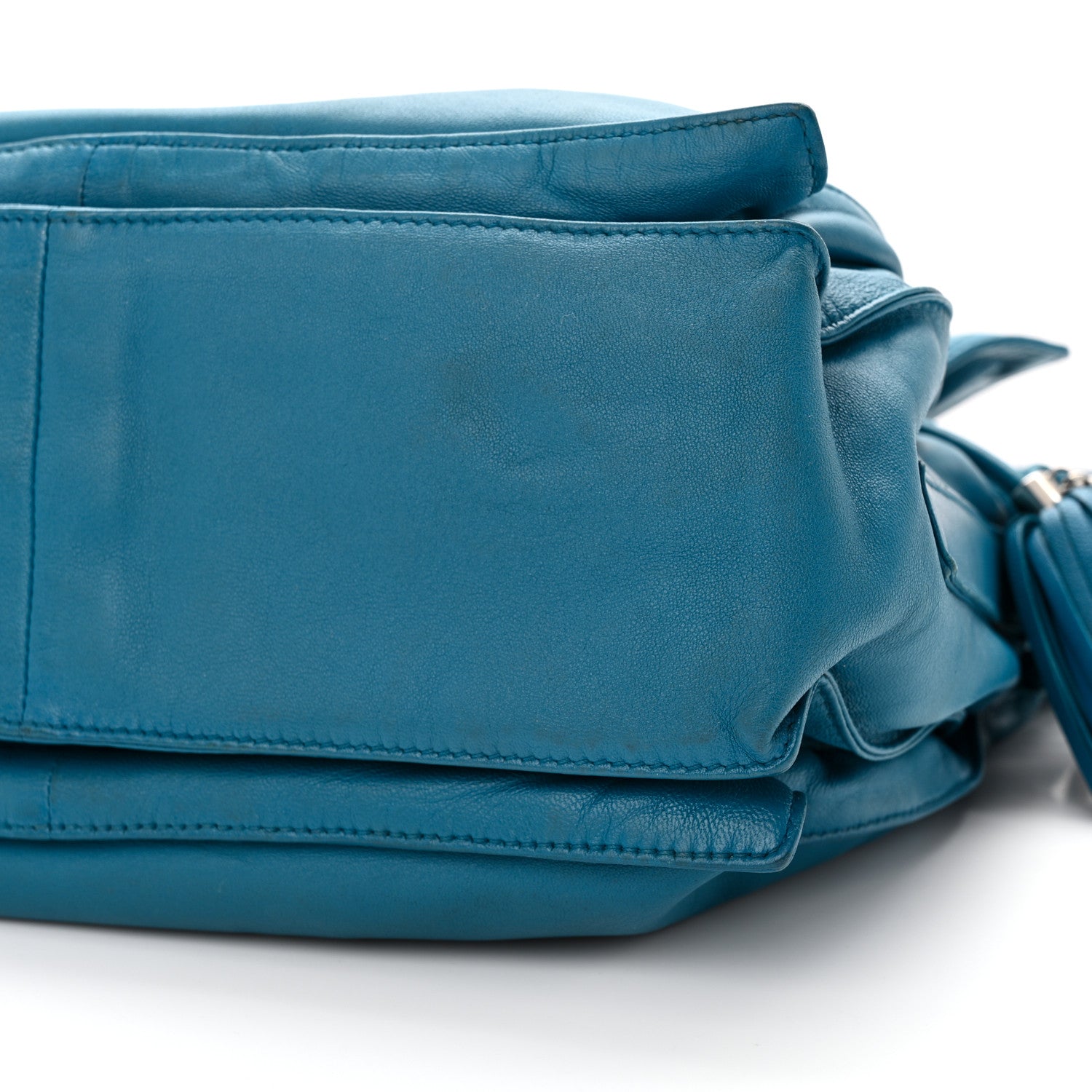 Loewe Calfskin Flamenco Shoulder Bag Turquoise 11 of 13