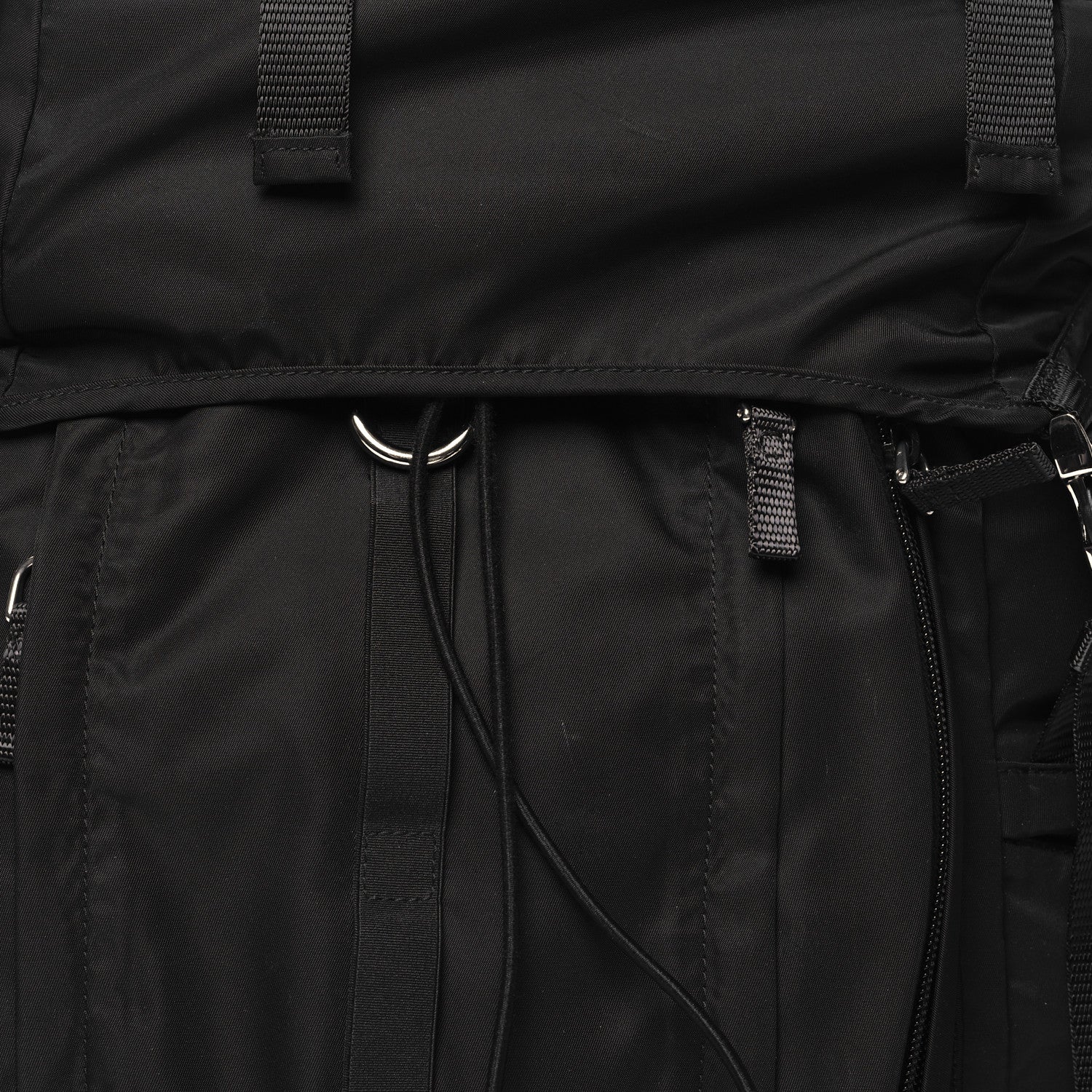 Prada Tessuto Nylon Montagna Double Buckle Backpack Black 7 of 9