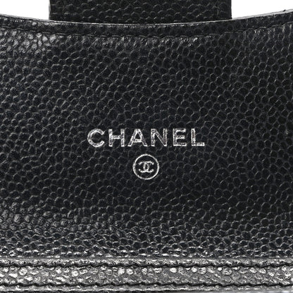 Chanel Caviar Quilted Flap Card Holder On Chain Black 6 of 9