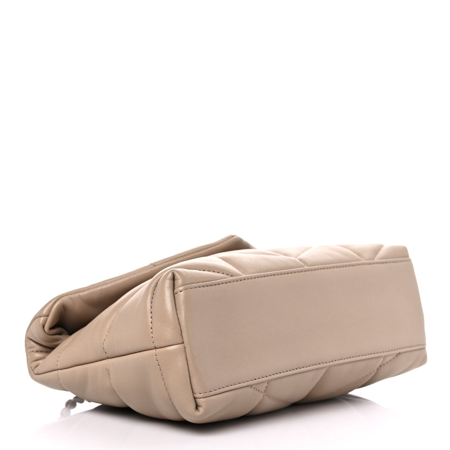 Lambskin Quilted Toy Loulou Puffer Monogram Chain Satchel Dark Beige