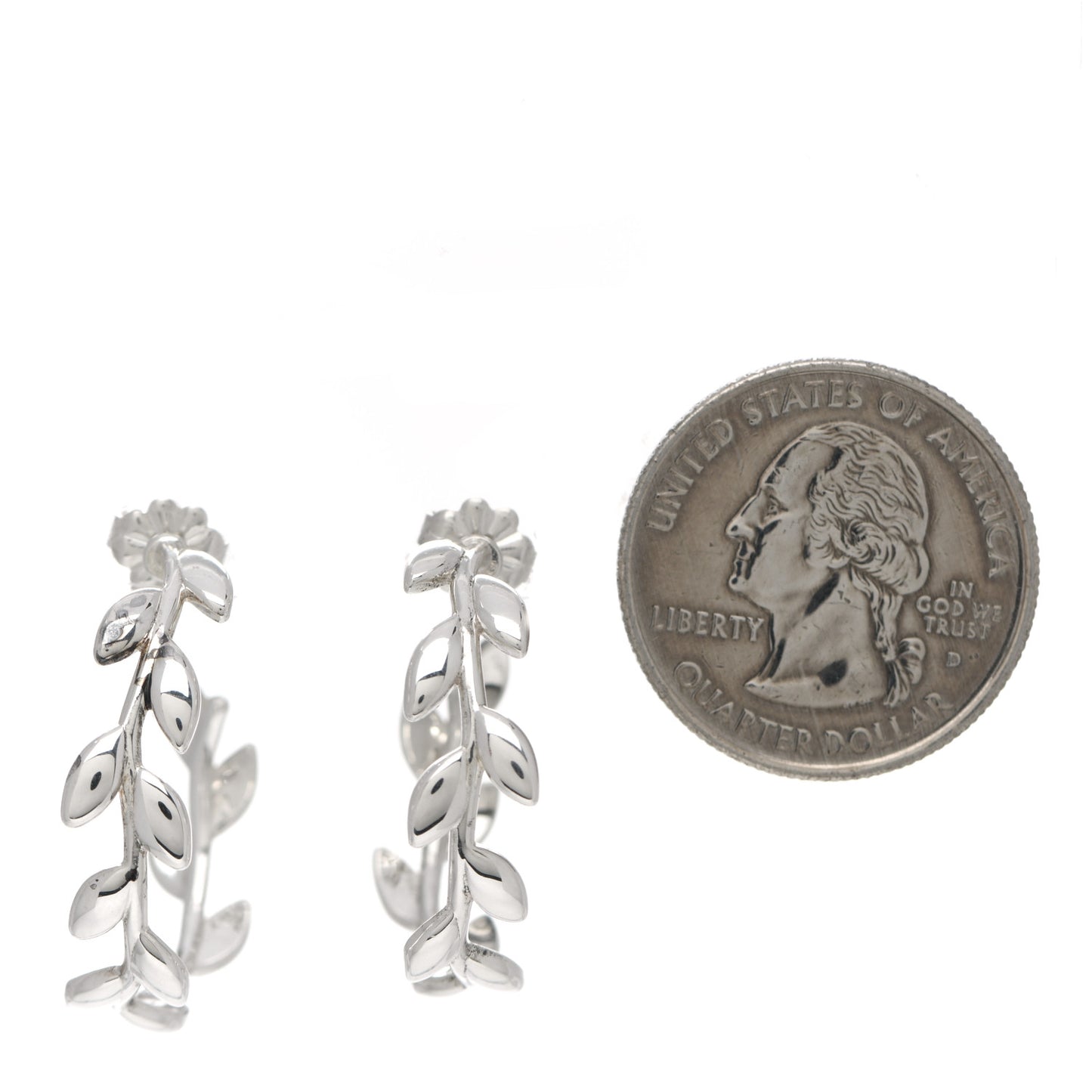 Sterling Silver Paloma Picasso Olive Leaf Hoop Earrings