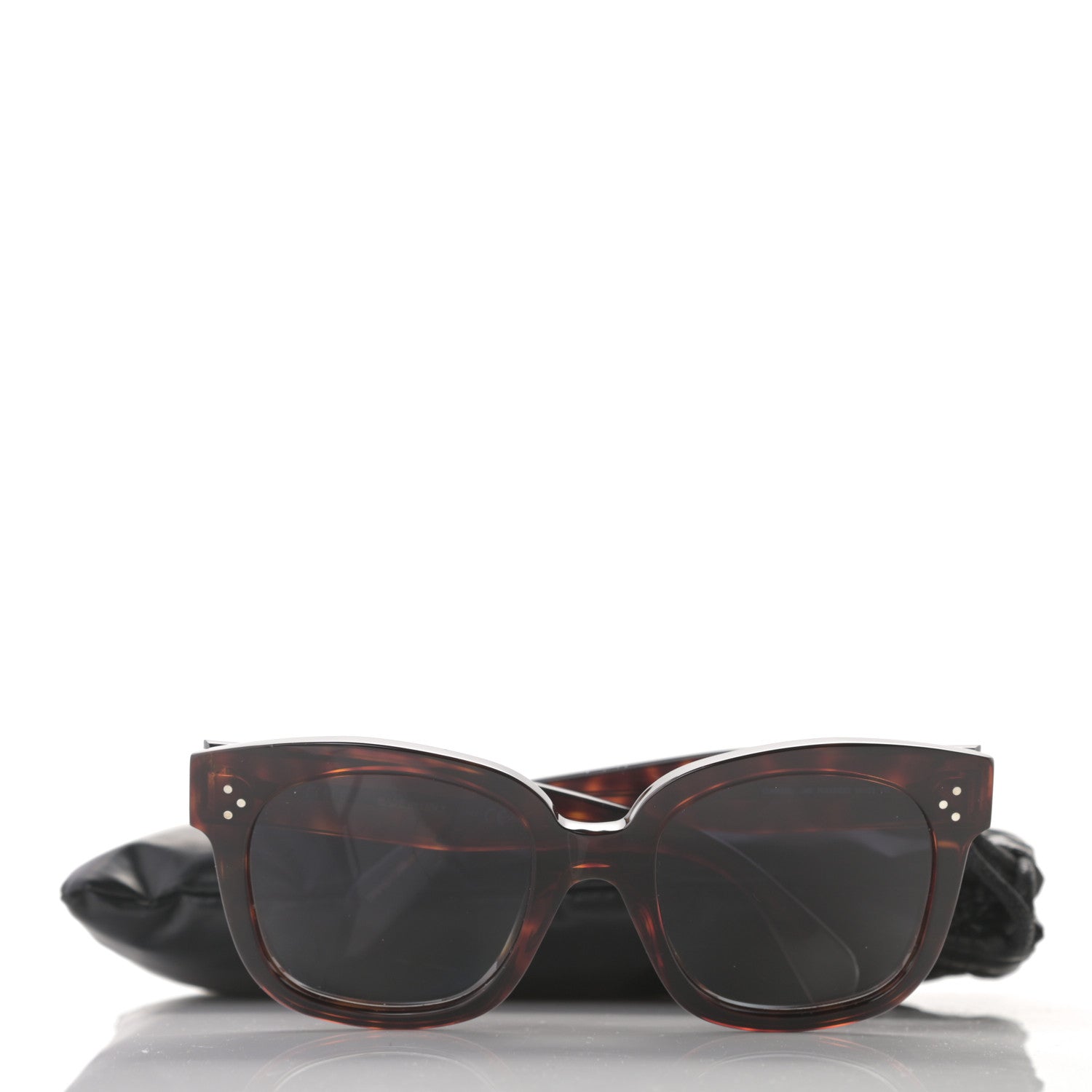 Celine Acetate Polarized Square Sunglasses CL40002U Tortoise 8 of 8
