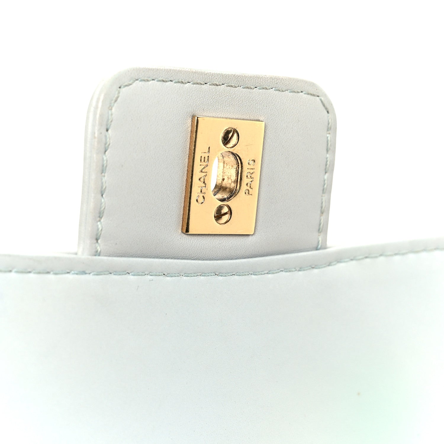 Chanel Calfskin Quilted Wild Stitch Large Flap Light Blue 7 of 11