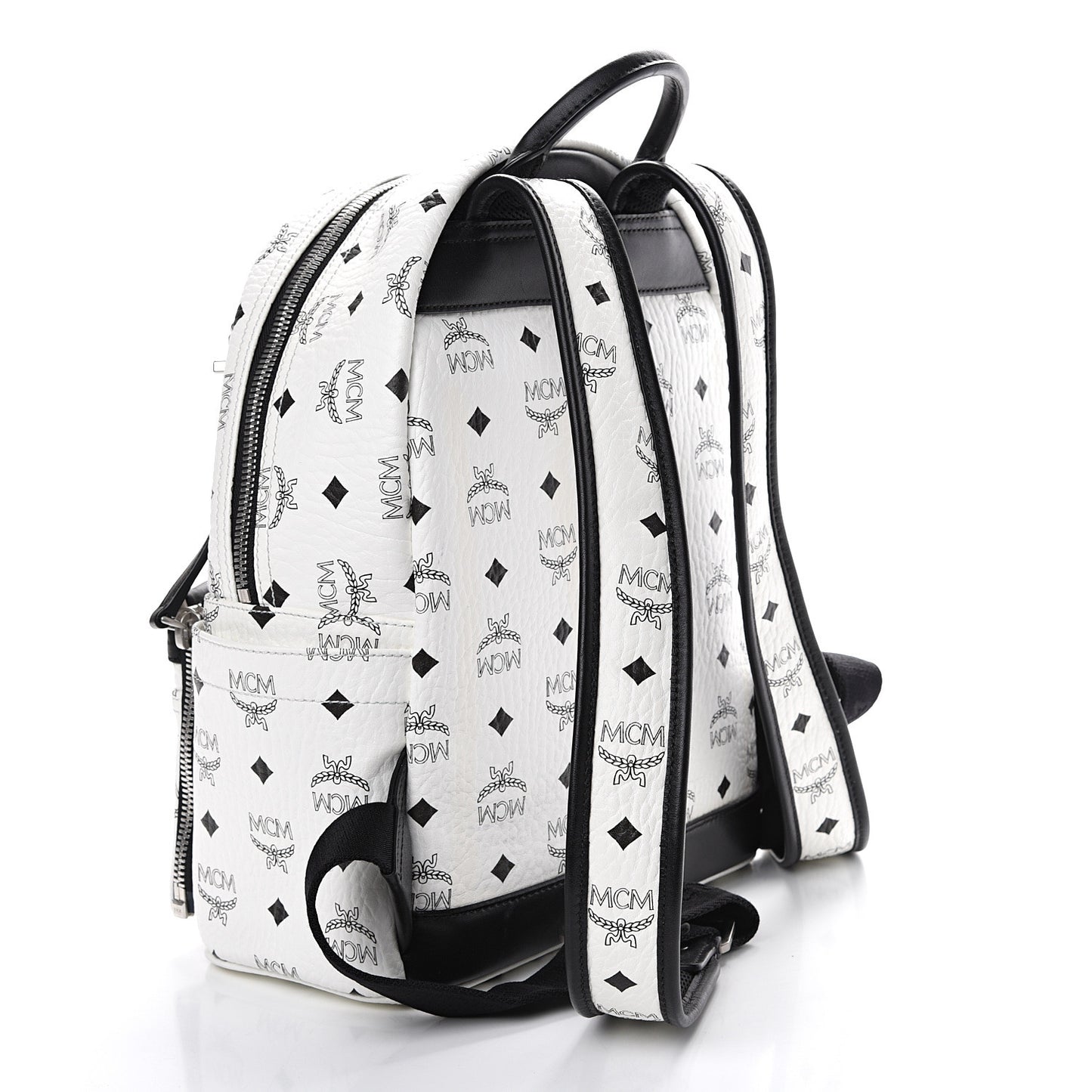 Visetos Studded Small Dual Stark Backpack White