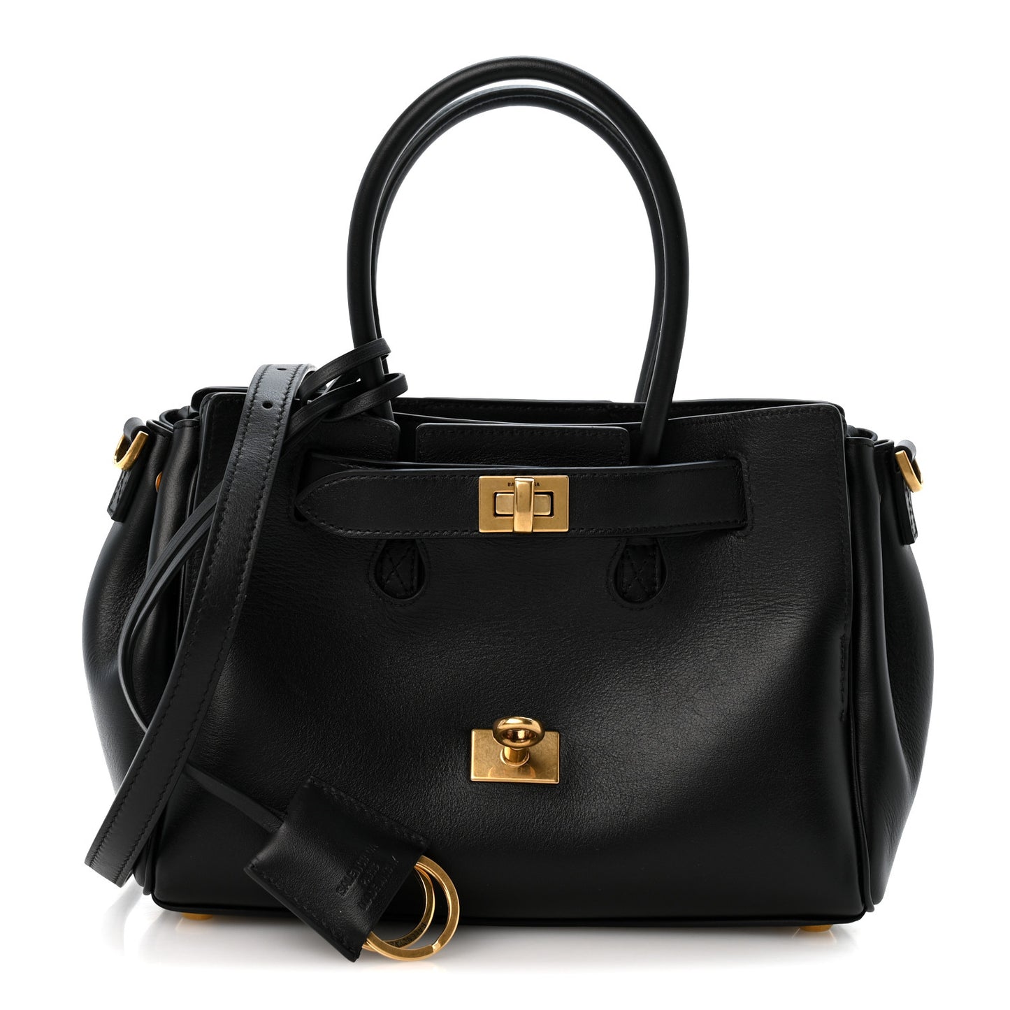 Smooth Calfskin Mini Bel Air Carry All Bag Black