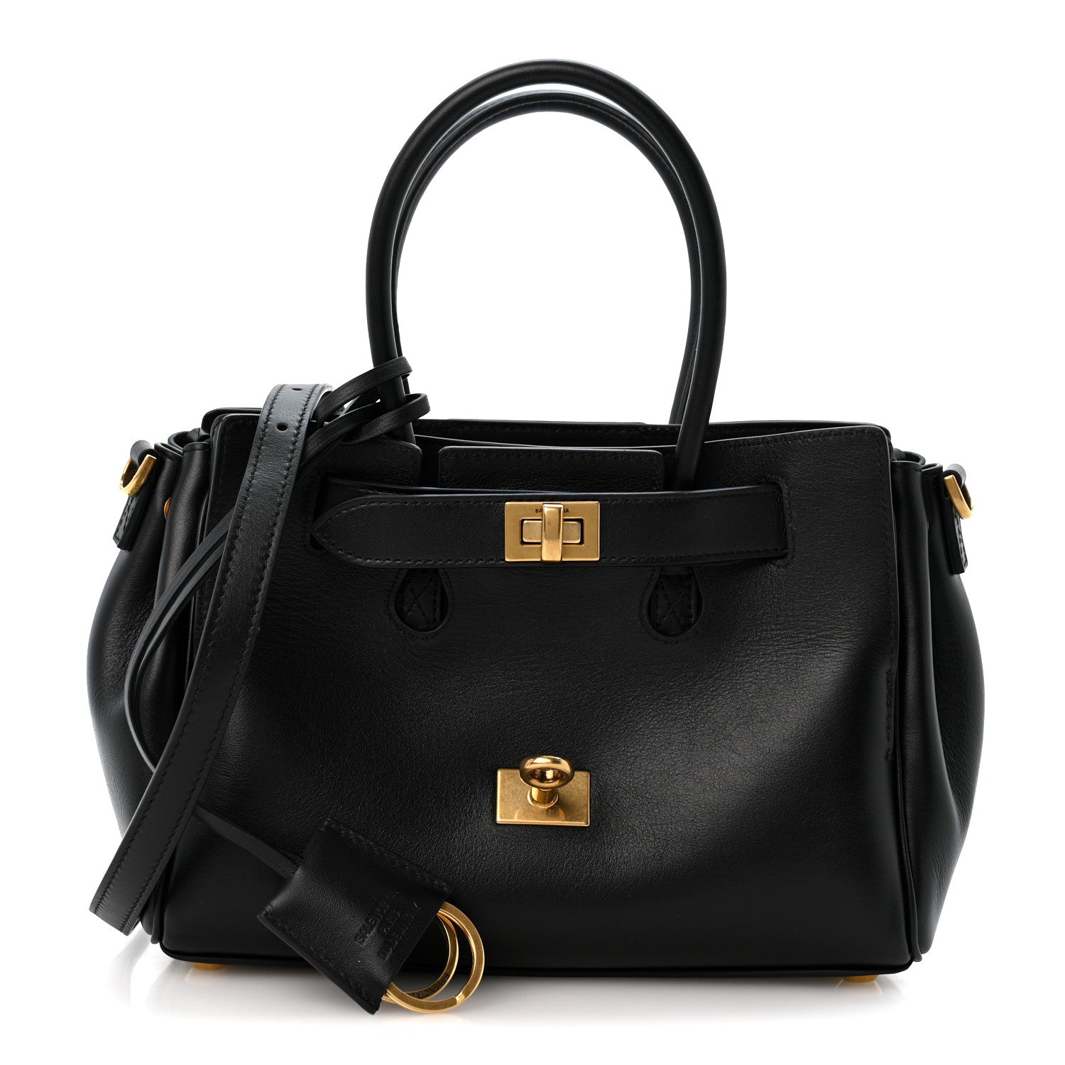 Balenciaga Smooth Calfskin Mini Bel Air Carry All Bag Black 1 of 11