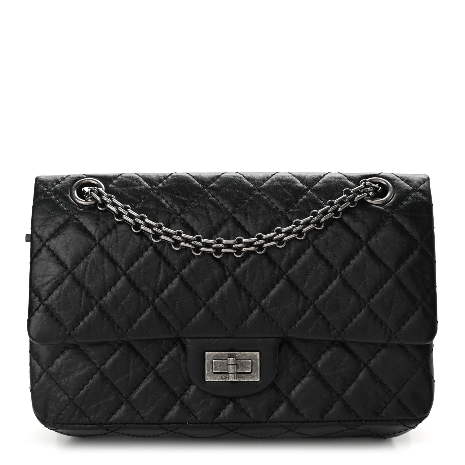 Chanel Aged Calfskin Quilted 2.55 Reissue 225 Flap Black 1 of 10