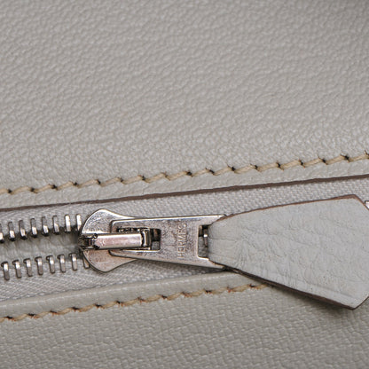 Hermes Taurillon Clemence Birkin 35 Gris Perle 13 of 25