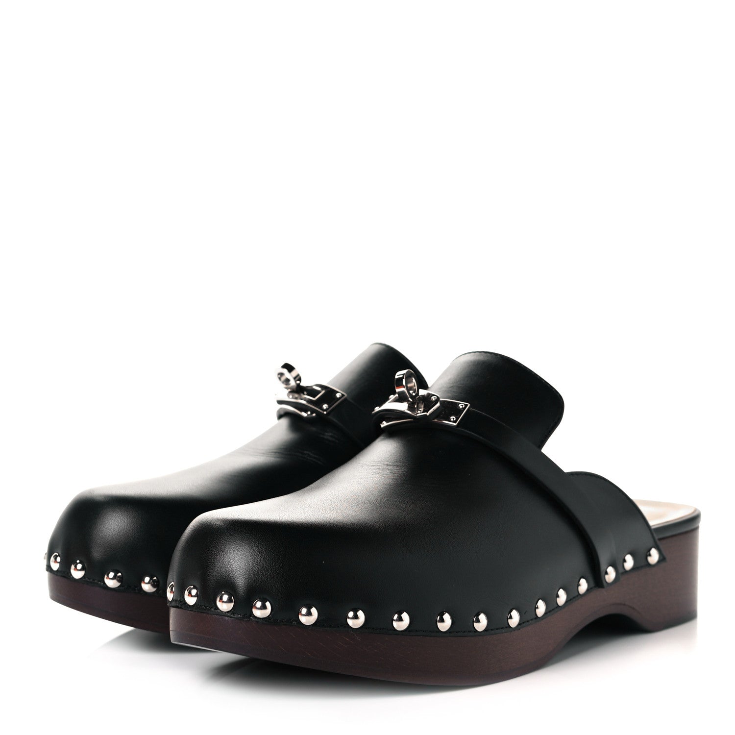 Hermes Calfskin Carlotta Mules 39 Black 3 of 11