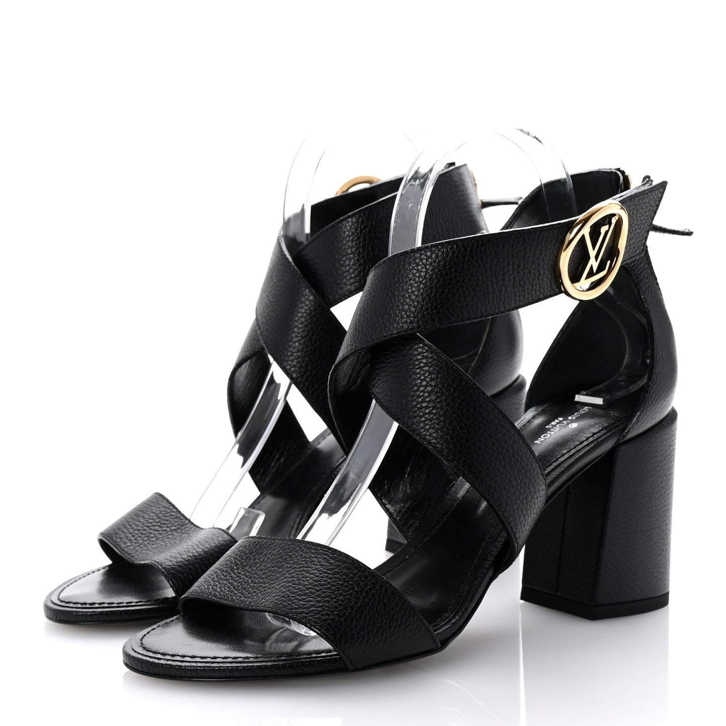 Calfskin Horizon Sandals 38.5 Black