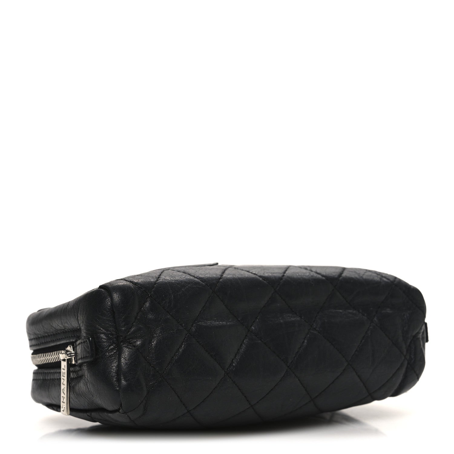 Chanel Aged Calfskin Quilted Cambon Cosmetic Case Black 4 of 10