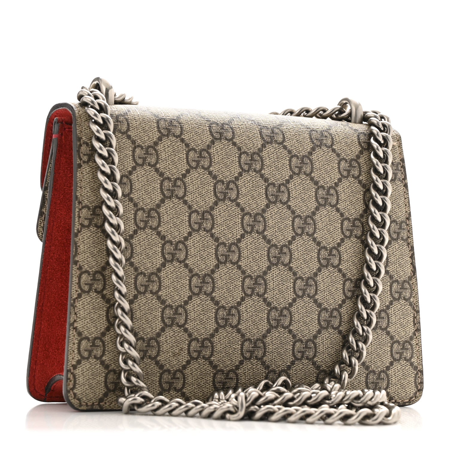 Gucci GG Supreme Monogram Mini Dionysus Shoulder Bag Hibiscus Red 3 of 11
