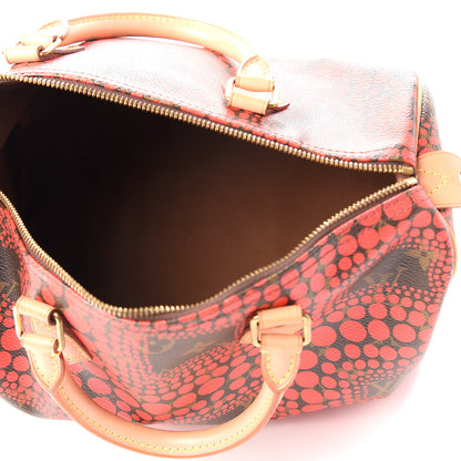 Louis Vuitton Monogram Kusama Town Speedy 30 Red 5 of 11
