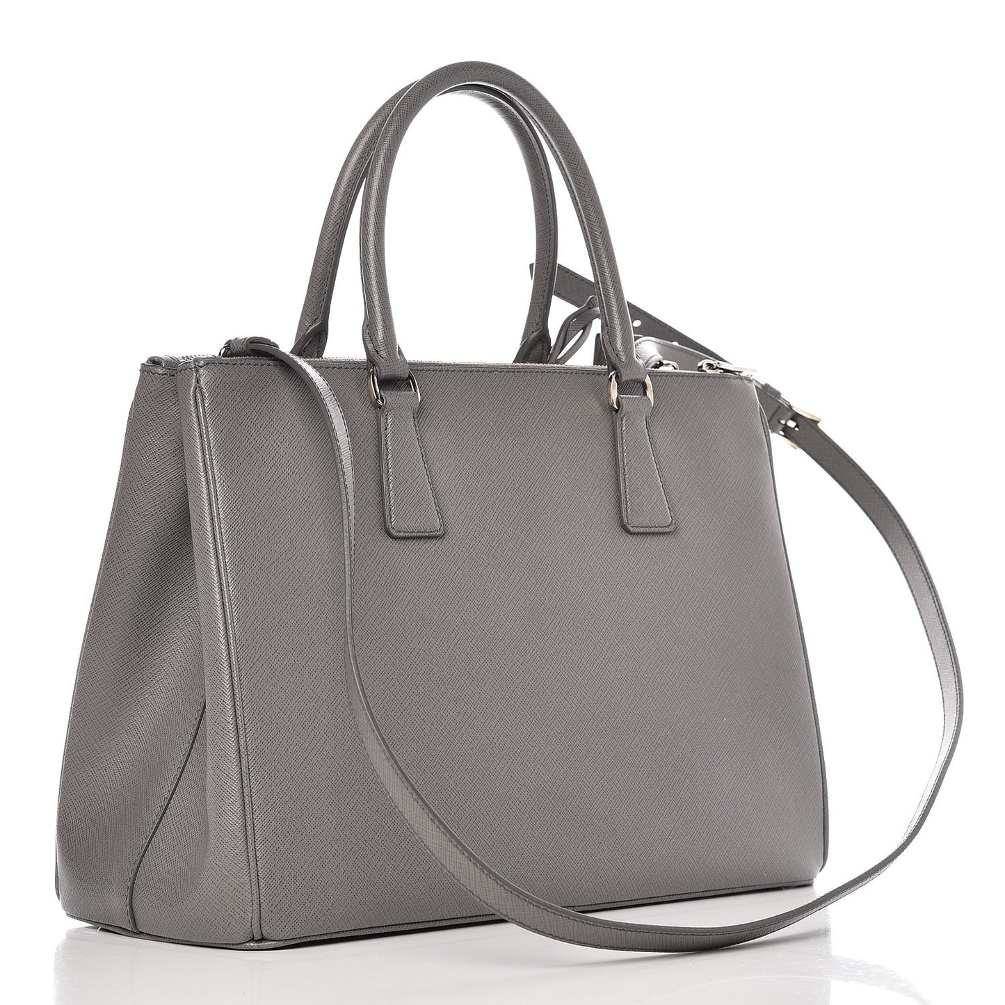 Saffiano Medium Galleria Double Zip Tote Marmo
