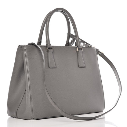 Prada Saffiano Medium Galleria Double Zip Tote Marmo 3 of 8