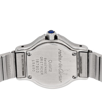 Cartier Stainless Steel 18K Yellow Gold 25mm Santos Octagon Quartz Watch 4 of 5