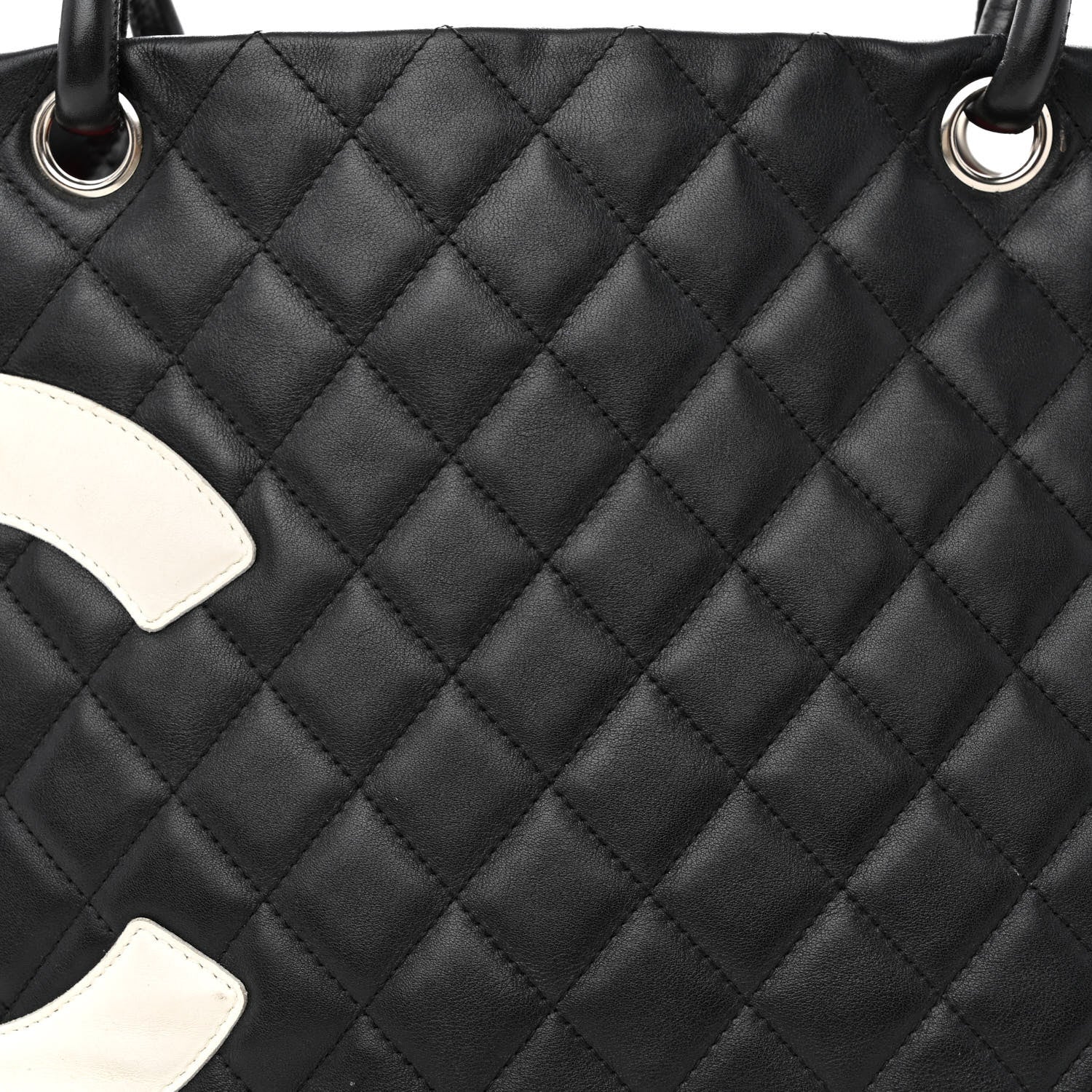 Chanel Calfskin Quilted Large Cambon Tote Black White 8 of 14