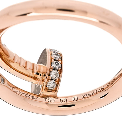 Cartier 18K Pink Gold Diamond Juste Un Clou Ring 50 5.25 4 of 5