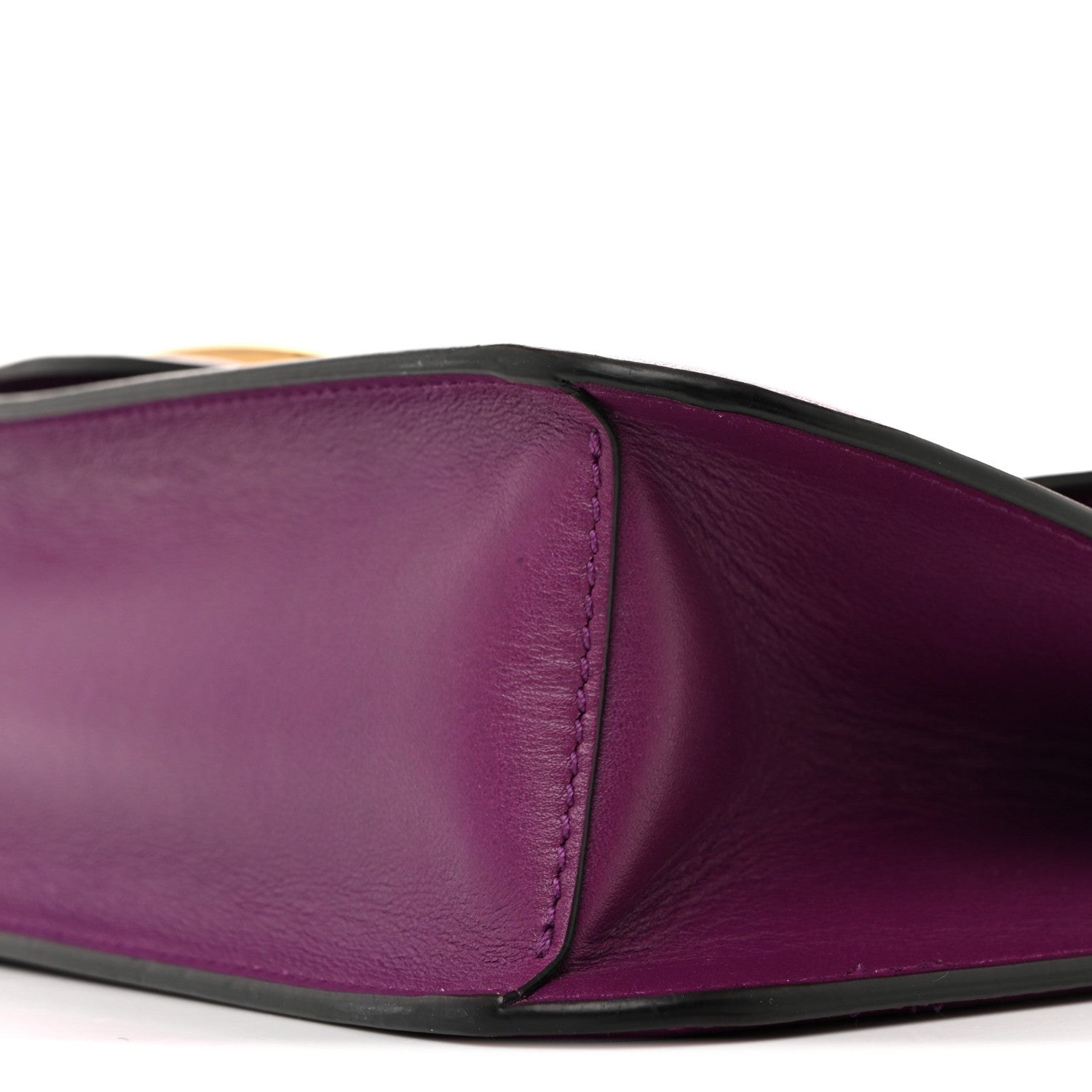 Valentino Garavani Calfskin Vlogo Loco Shoulder Bag Prune 9 of 10