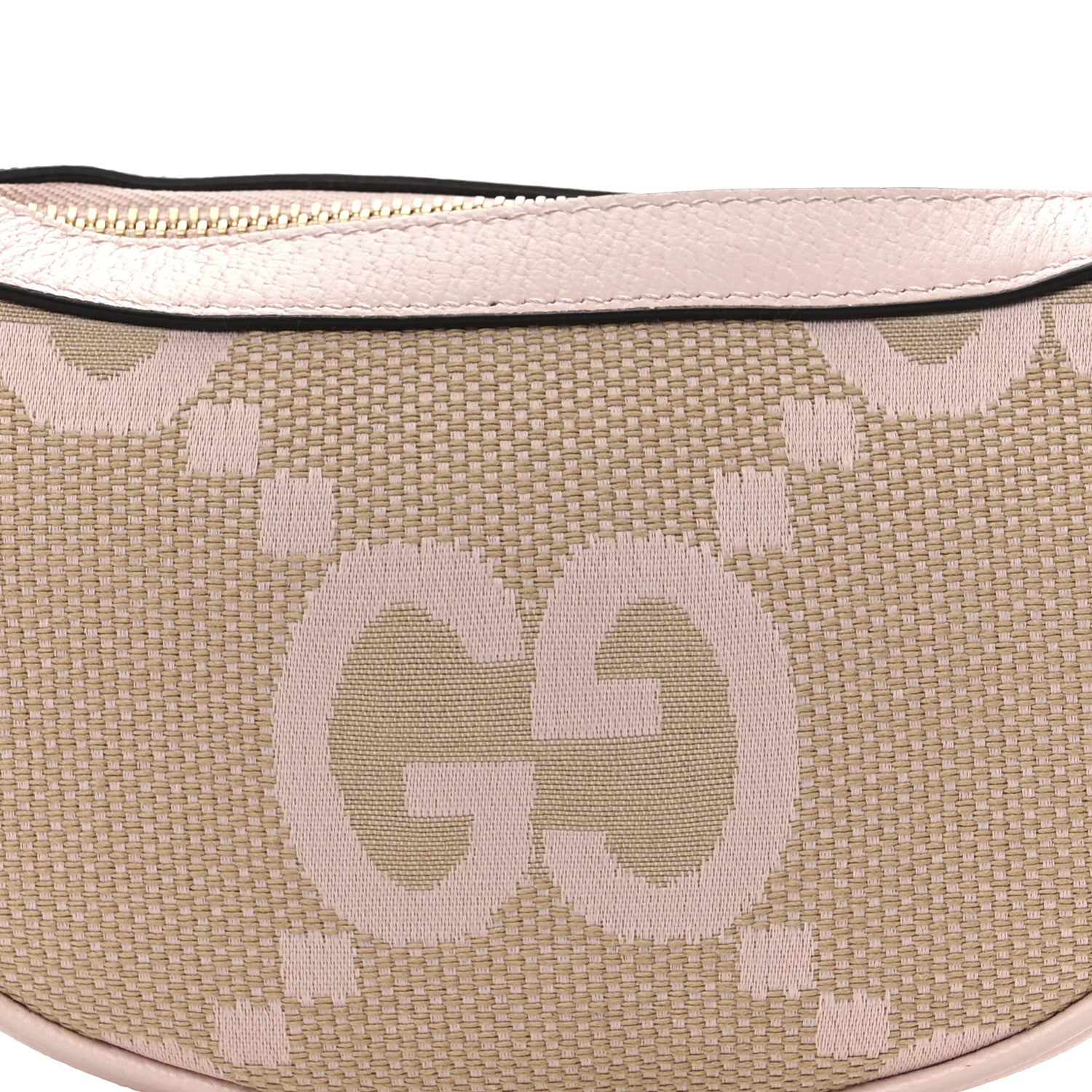 Gucci Monogram Jumbo GG Textured Dollar Calfskin Mini Ophidia Half Moon Hobo Beige Perfect Pink 8 of 10