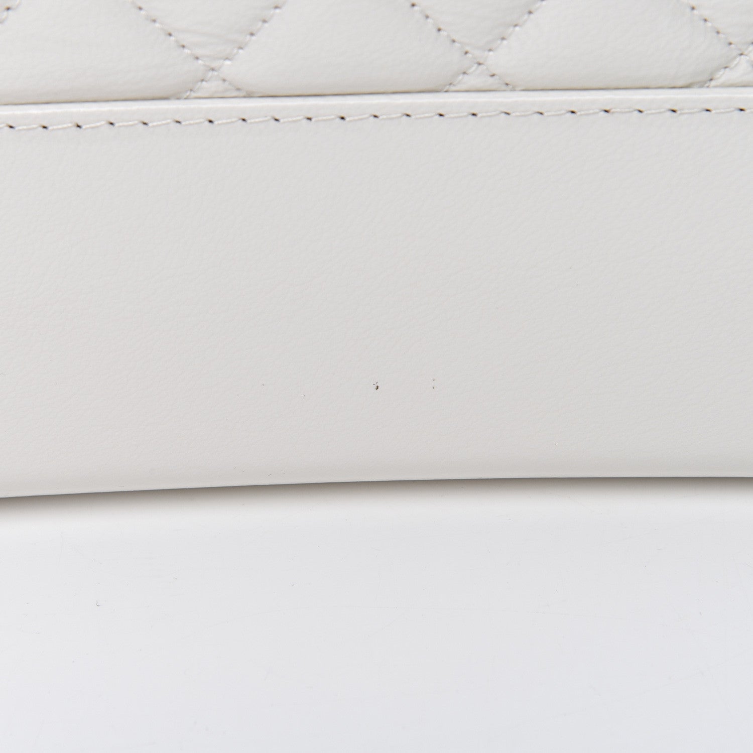 Chanel Patent Goatskin Quilted Medium Gabrielle Hobo White 10 of 11