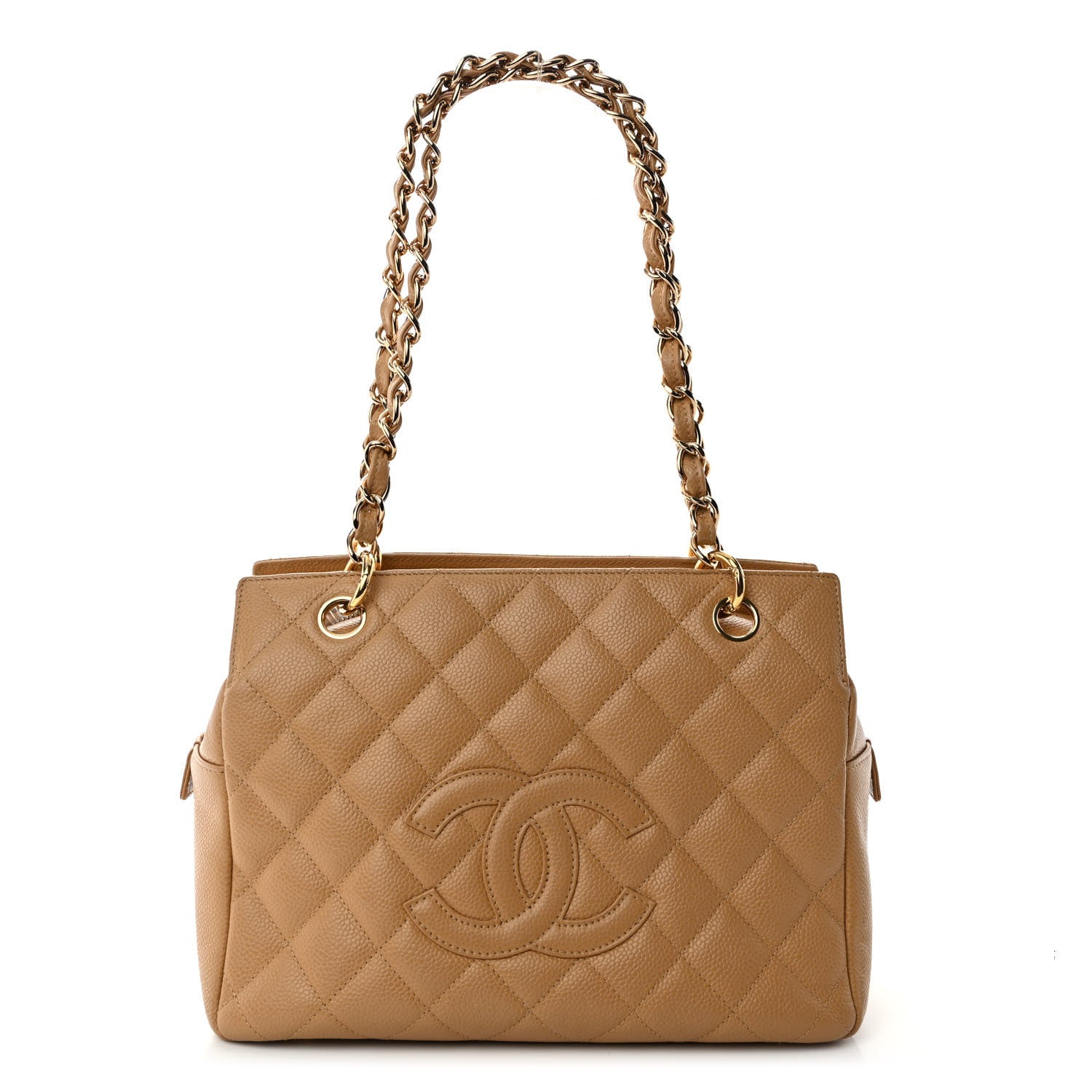 Chanel Caviar Quilted Petit Timeless Tote PTT Beige 1 of 10