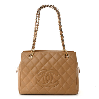Chanel Caviar Quilted Petit Timeless Tote PTT Beige 1 of 10