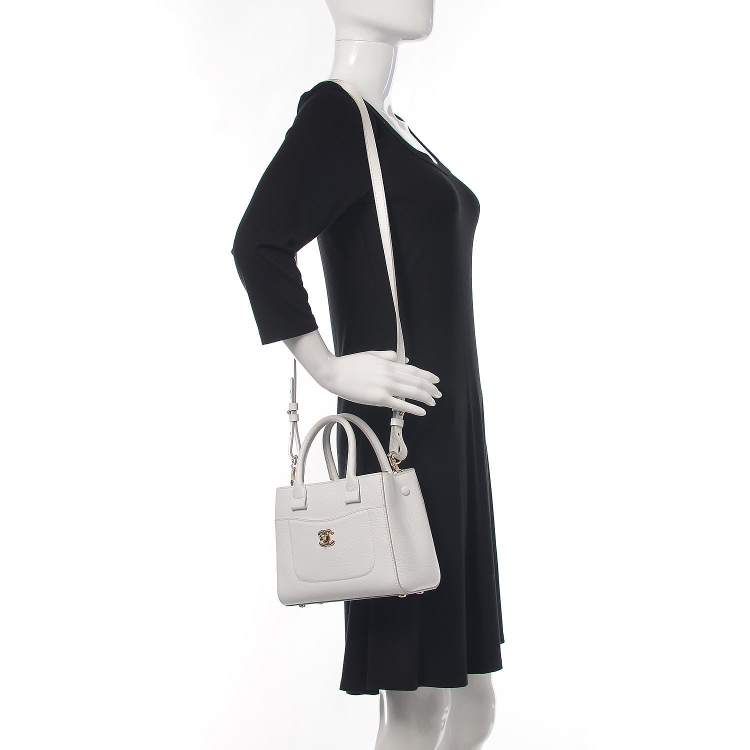 Chanel Grained Calfskin Mini Neo Executive Shopper Tote White 2 of 11