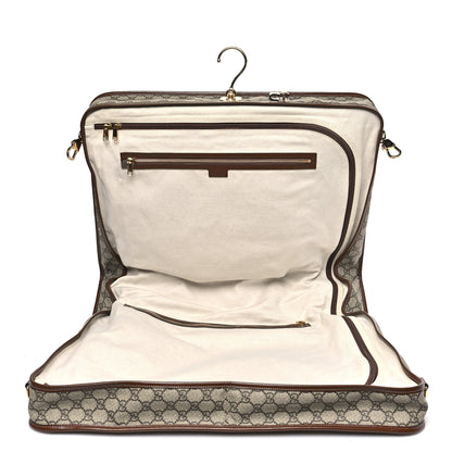 Gucci GG Supreme Monogram Azalea Calfskin Retro Interlocking G Garment Bag Beige Ebony Brown Sugar 4 of 9