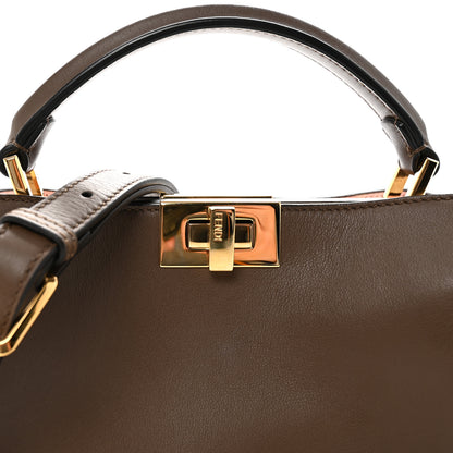 Fendi Vitello Tahiti Burro Bi-Color Medium Peekaboo Iconic Essentially Satchel Maya Camelia Confetto 7 of 9
