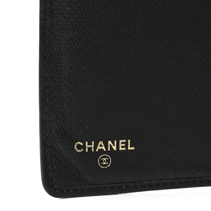 Chanel Grained Calfskin CC Button Yen Wallet Black 6 of 8