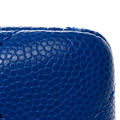 Chanel Caviar Quilted Zip Card Holder Wallet Blue 8 of 9