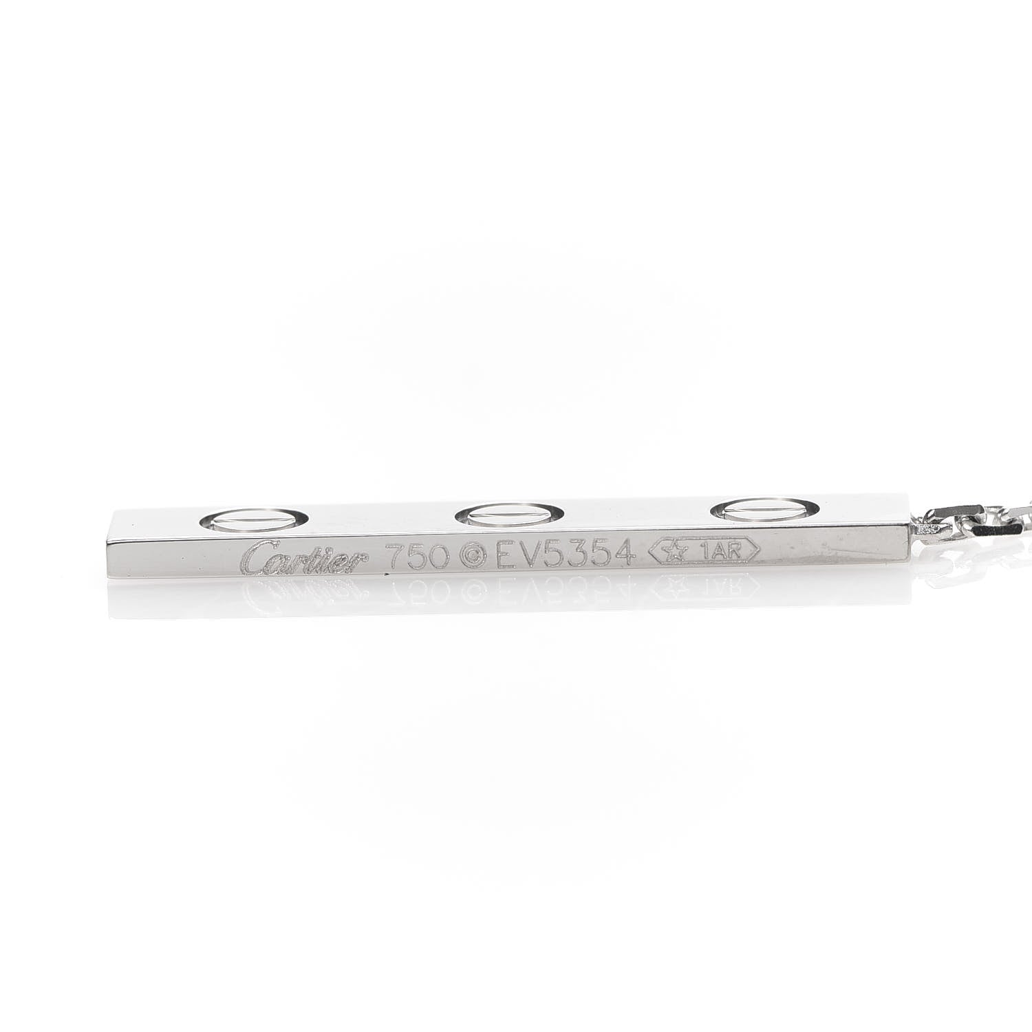 Cartier 18K White Gold LOVE Lariat Necklace 5 of 5