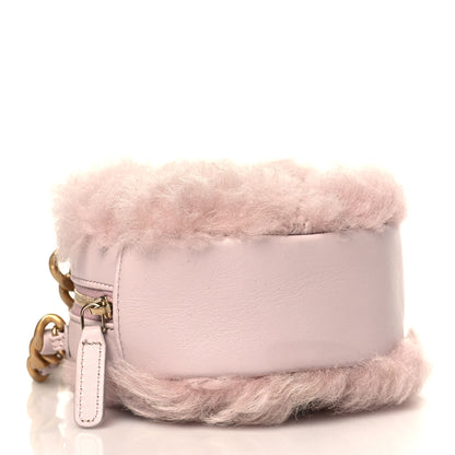 Chanel Shearling Sheepskin Chanel 19 Round Clutch With Chain Light Pink 4 of 8