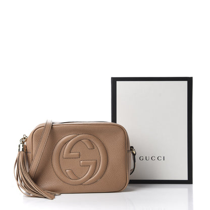 Gucci Pebbled Calfskin Small Soho Disco Bag Camelia 12 of 12