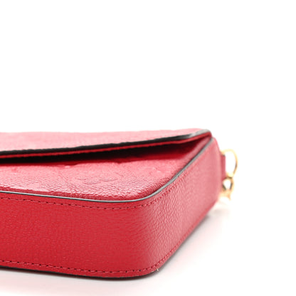 Louis Vuitton Empreinte Pochette Felicie Chain Wallet Scarlet 7 of 10