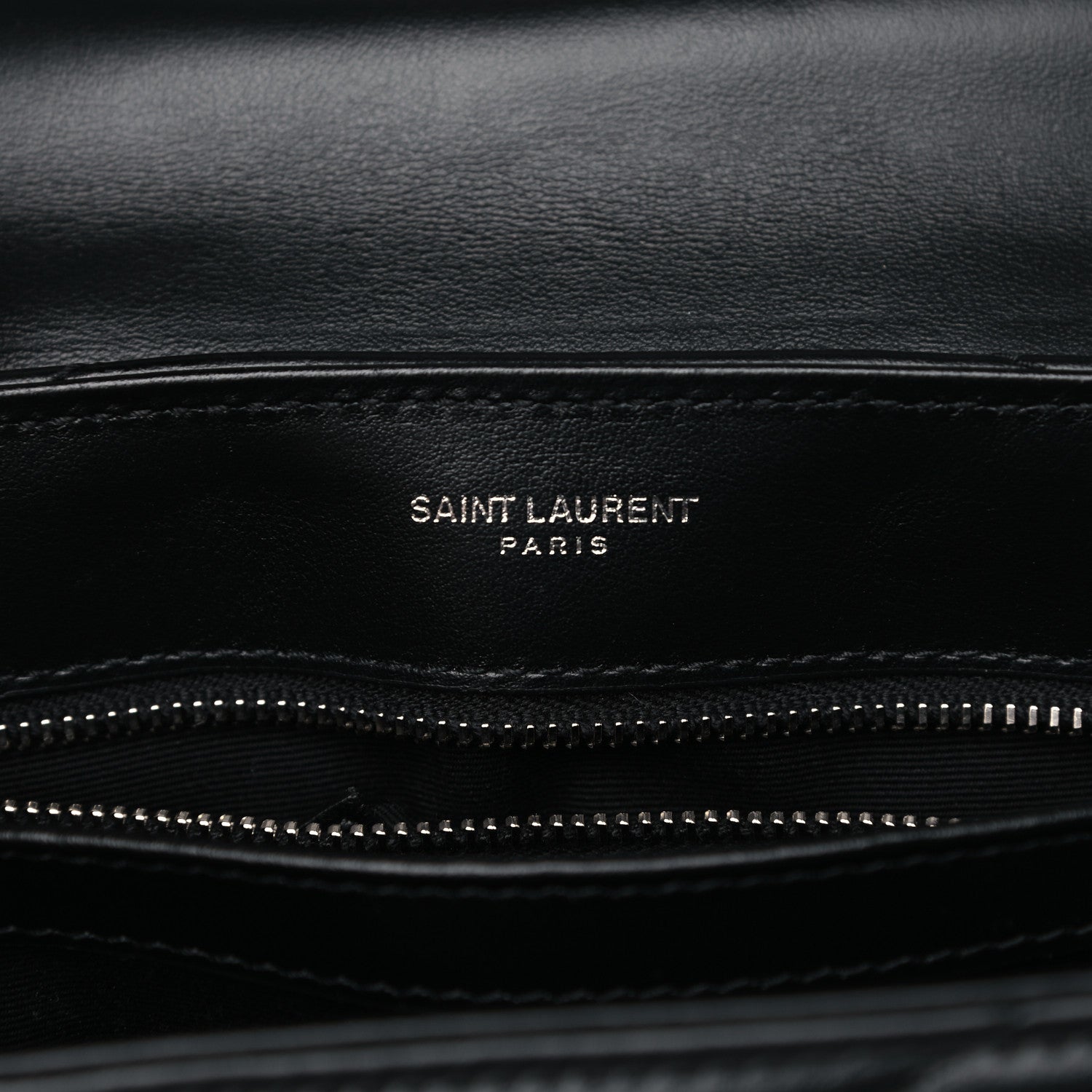 Saint Laurent Calfskin Y Quilted Monogram Toy Loulou Crossbody Bag Black 6 of 13