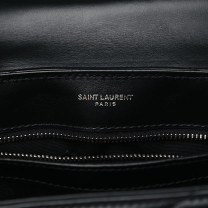 Saint Laurent Calfskin Y Quilted Monogram Toy Loulou Crossbody Bag Black 6 of 13