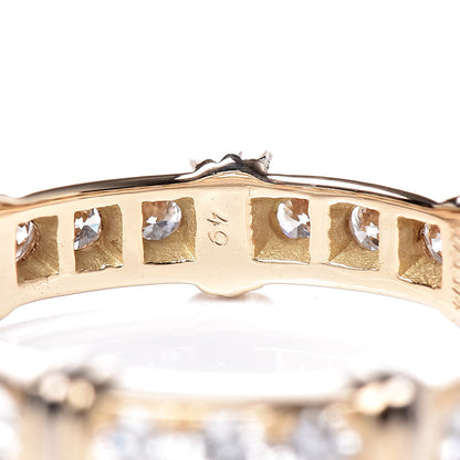 Tiffany CARTIER 18K Yellow White Gold Diamond Contessa Band Ring 49 4.75 7 of 7