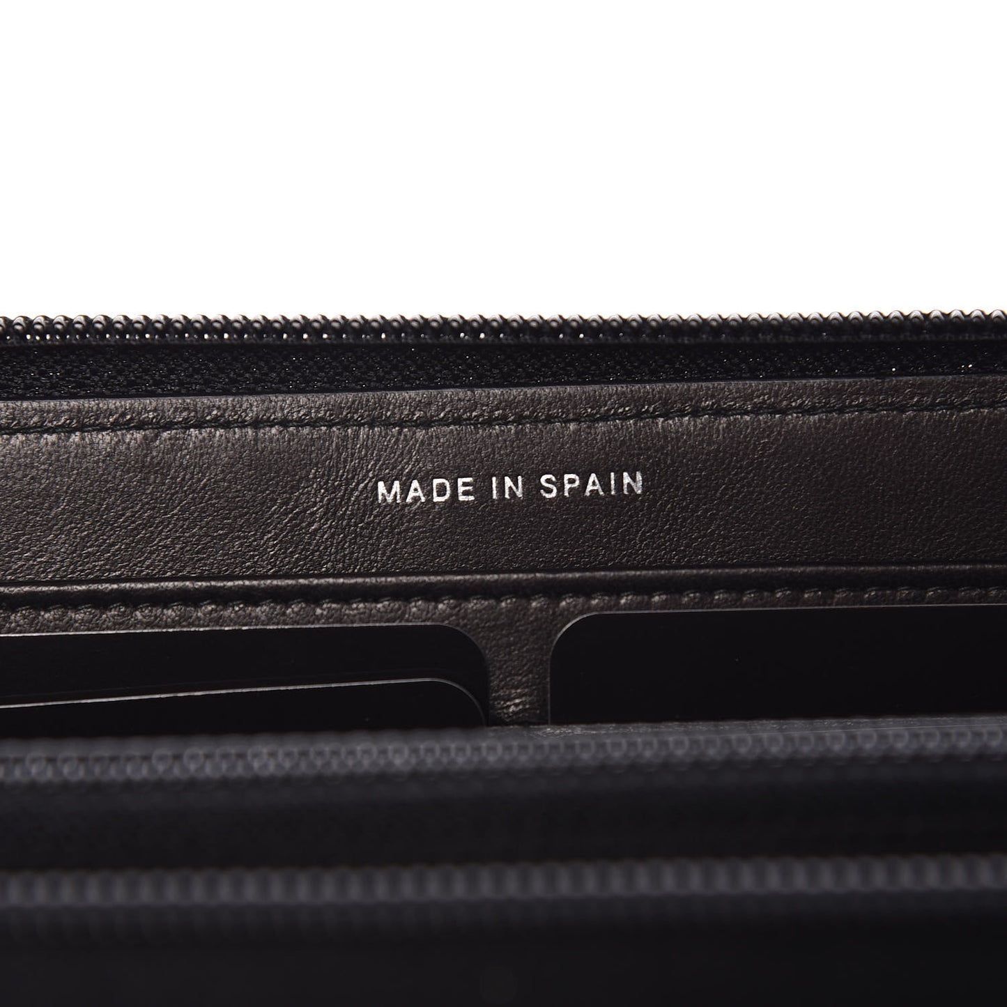 Caviar Quilted Boy Long Zip Around Wallet Black