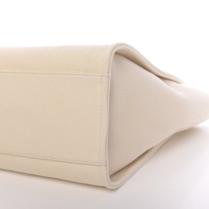 Chanel Canvas Pearl Medium Deauville Tote Ecru Beige 9 of 9