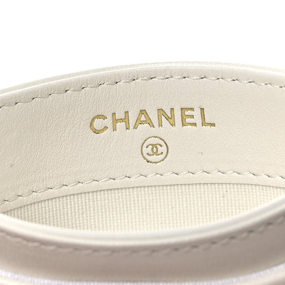 Chanel Lambskin Quilted Chanel 19 Card Holder White 6 of 8