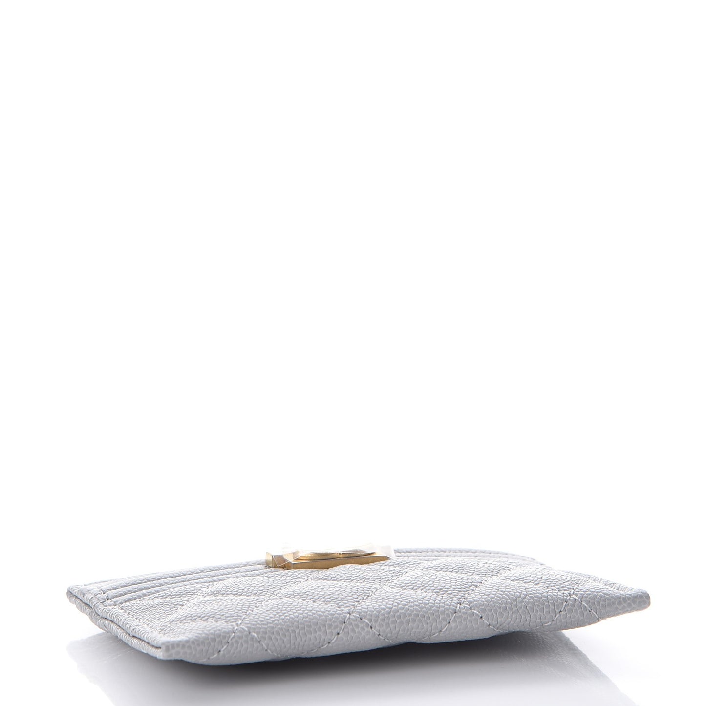 Caviar Quilted Boy Card Holder Grey