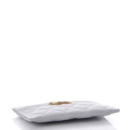 Chanel Caviar Quilted Boy Card Holder Grey 4 of 9