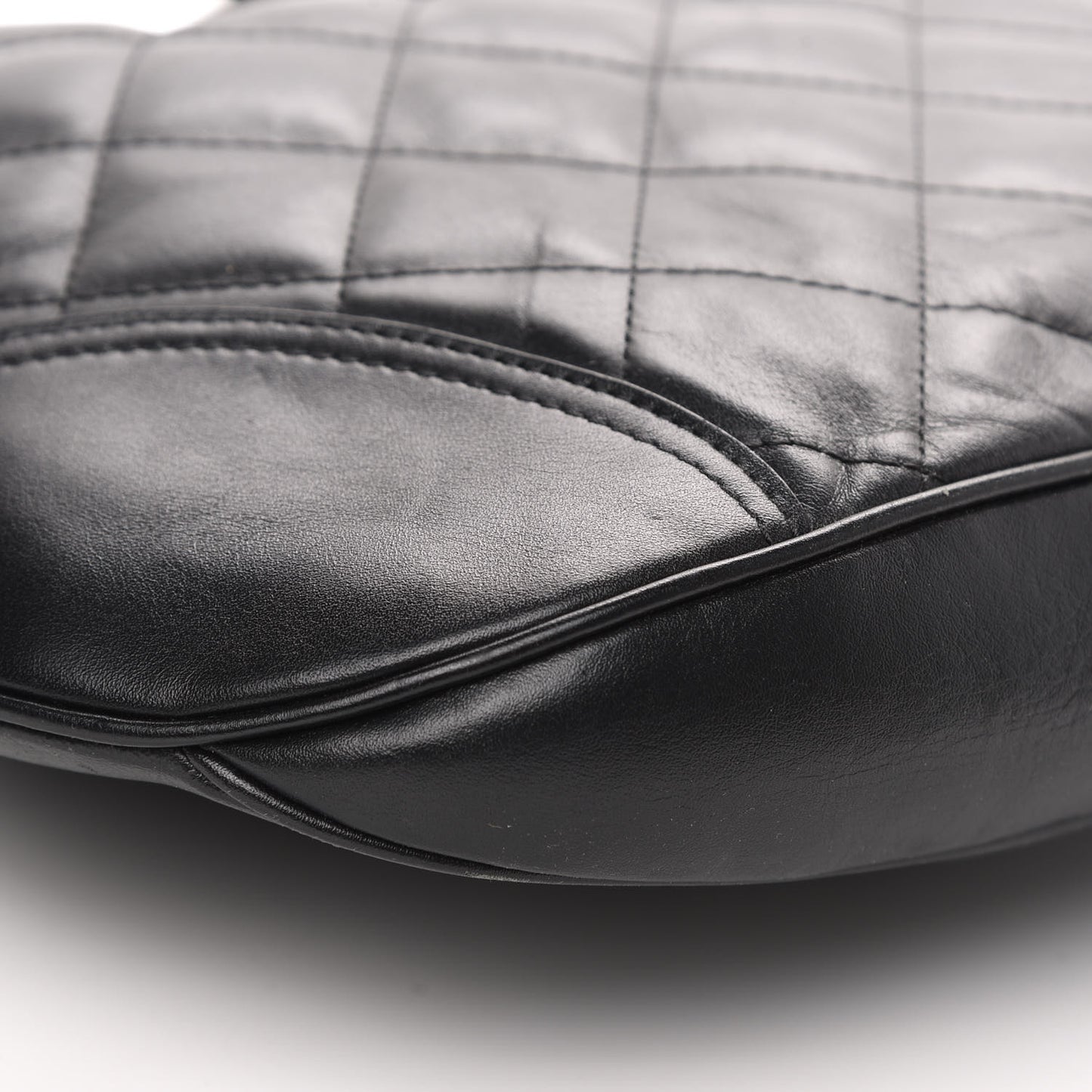 Calfskin Quilted Brook Hobo Black