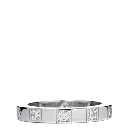 Cartier 18K White Gold Diamond Lanieres Half Eternity Band Ring 49 4.75 3 of 6